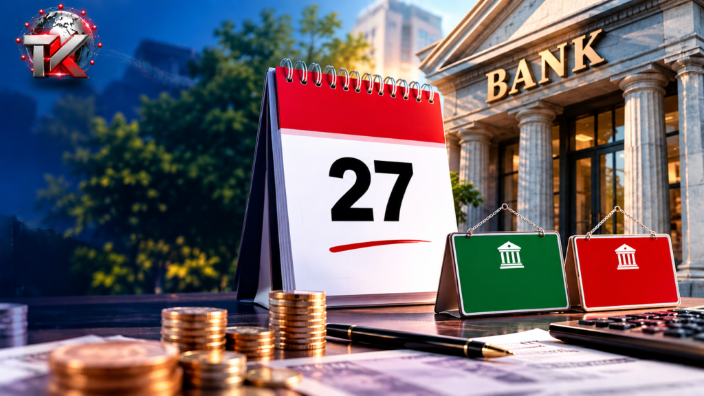 Banks on 27 September